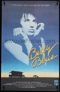 2z868 BETTY BLUE 23x36 video poster 1986 Jean-Jacques Beineix, pensive Beatrice Dalle in sky!