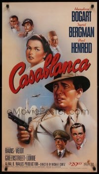 2z871 CASABLANCA 20x36 video poster R1988 cool different Bob Gleason art of Bogart, Bergman & cast