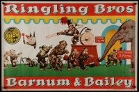 2z027 RINGLING BROS & BARNUM & BAILEY 27x41 circus poster 1960s The Greatest Show On Earth, Lawson Wood art!
