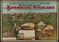 2z408 BAYERISCHE HOCHLAND 30x42 German commercial poster 1980s great art from 1920s poster!