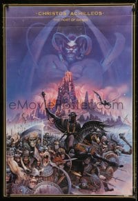 2z424 CHRIS ACHILLEOS 27x39 commercial poster 1989 incredible fantasy artwork, Host of Chaos!