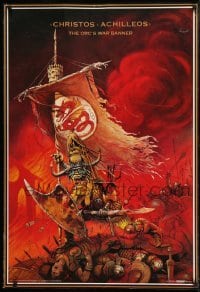 2z425 CHRIS ACHILLEOS 27x39 commercial poster 1991 incredible fantasy artwork, Orc's War Banner!