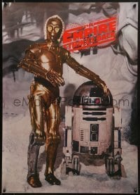 2z448 EMPIRE STRIKES BACK 20x28 commercial poster 1980 droids C-3PO & R2-D2 on the ice planet Hoth!