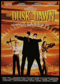 2z462 FROM DUSK TILL DAWN 24x34 Italian commercial poster 1996 George Clooney & Quentin Tarantino!