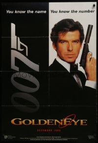 2z464 GOLDENEYE 27x39 Dutch commercial poster 1995 Pierce Brosnan as James Bond, you know the number!