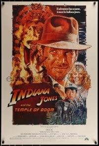 2z476 INDIANA JONES & THE TEMPLE OF DOOM 27x40 German commercial poster 1994 Ford by Struzan!