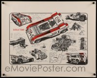 2z495 LOLA T260 16x20 commercial poster 1971 really cool cutaway sketches of classic race car!