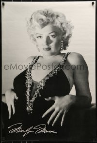 2z504 MARILYN MONROE 24x35 English commercial poster 1987 b/w image of her in great dress!