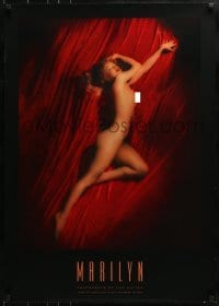2z503 MARILYN MONROE 24x34 commercial poster 1991 classic Tom Kelley photo on Red Velvet!