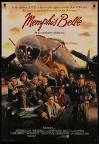 2z509 MEMPHIS BELLE 27x39 commercial poster 1990 Matt Modine, Sean Astin, WWII B-17 bomber!