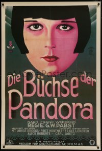2z523 PANDORA'S BOX 32x47 German commercial poster 1995 art of sexy Louise Brooks, G.W. Pabst!
