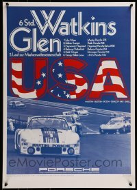 2z528 PORSCHE 20x28 German commercial poster 2009 Strenger & Reichert, Watkins Glen!