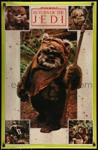 2z537 RETURN OF THE JEDI 22x34 commercial poster 1983 Lucas, great images of different Ewoks!