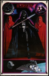 2z541 RETURN OF THE JEDI 22x35 commercial poster 1983 image of Darth Vader with Imperial Guards!