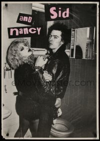 2z548 SID VICIOUS/NANCY SPUNGEN 24x33 commercial poster 1978 image of the couple in a bathroom!
