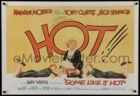 2z549 SOME LIKE IT HOT 26x38 commercial poster 1980s Monroe with Tony Curtis & Jack Lemmon!