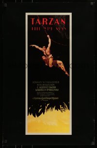 2z572 TARZAN THE APE MAN 22x34 commercial poster 1980s art of Johnny Weissmuller in the title role!
