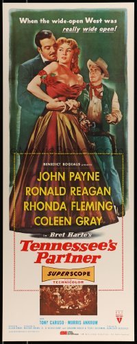 2z573 TENNESSEE'S PARTNER 14x36 commercial poster 1981 Ronald Reagan & John Payne, Rhonda Fleming!