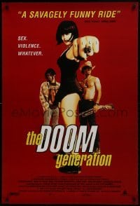 2z877 DOOM GENERATION 27x40 video poster 1995 McGowan, sex, mayhem, whatever, a heterosexual movie!