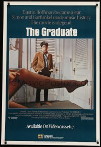 2z883 GRADUATE 27x40 video poster R1985 classic image of Dustin Hoffman & sexy leg, Anne Bancroft!