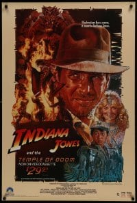 2z886 INDIANA JONES & THE TEMPLE OF DOOM 27x40 video poster 1984 Lucas & Spielberg classic!