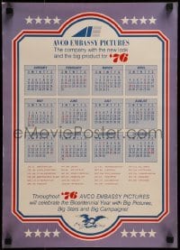 2z624 AVCO EMBASSY PICTURES miscellaneous 14x20 1976 new look and BIG product, with cool letter!