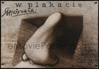 2z388 W PLAKACIE M. GOROWSKI exhibition Polish 27x39 1988 twisted foot by Mieczyslaw Gorowski!
