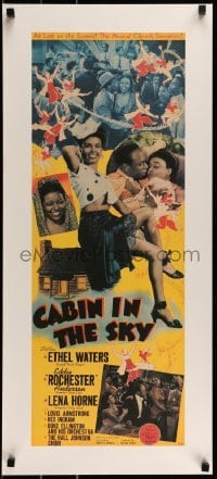 2z976 CABIN IN THE SKY 15x34 REPRO poster 1980s Lena Horne, Rochester & Ethel Waters!