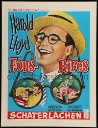 2z982 FUNNY SIDE OF LIFE 16x21 REPRO poster 1990s great wacky artwork of Harold Lloyd!