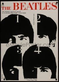 2z988 HARD DAY'S NIGHT 24x34 English REPRO poster 1990s The Beatles in their first film!