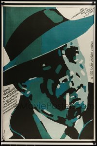 2z994 KINO WEDLUG CHANDLERA 27x41 Polish REPRO poster 1990s Swierzy art of Bogart as Marlowe!