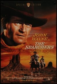 2z900 SEARCHERS 27x40 video poster R1998 classic image of John Wayne in Monument Valley, John Ford