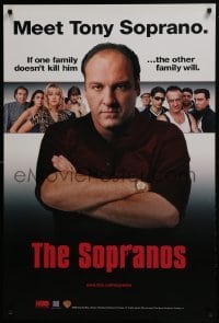 2z905 SOPRANOS 27x40 video poster 1999 meet Gandolfini as Tony Soprano, a new original series!