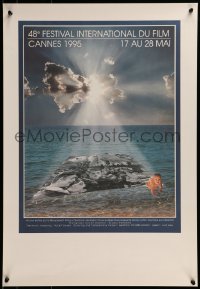 2z106 CANNES FILM FESTIVAL 1995 19x28 French film festival poster 1995 the 48th Cannes, wild artwork!