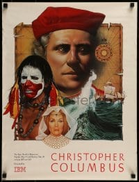 2z168 CHRISTOPHER COLUMBUS tv poster 1985 great artwork of Gabriel Byrne in the title role!