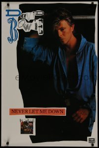 2z252 DAVID BOWIE 24x36 music poster 1987 Never Let Me Down, great image of the legend!