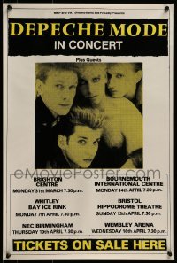 2z254 DEPECHE MODE 16x25 English music poster 1986 Black Celebration Tour, image of the band!
