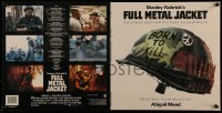 2z264 FULL METAL JACKET 13x25 music poster 1987 Stanley Kubrick Vietnam War movie, w/Castle art!