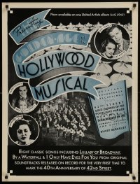 2z266 GOLDEN AGE OF THE HOLLYWOOD MUSICAL 25x33 music poster 1973 James Cagney, Joan Blondell & more