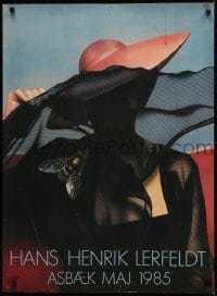 2z335 HANS HENRIK LERFELDT ASBAEK 25x34 Danish museum/art exhibition 1985 Henrik Lerfelt Asbaek!