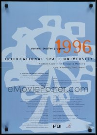 2z716 INTERNATIONAL SPACE UNIVERSITY 17x23 special poster 1996 ISU, Mossaheb artwork!