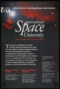 2z710 INTERNATIONAL SPACE UNIVERSITY 16x24 special poster 1996 ISU, France, cool image!