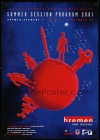 2z717 INTERNATIONAL SPACE UNIVERSITY 17x24 special poster 2001 ISU, France, cool artwork!
