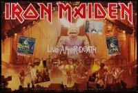 2z269 IRON MAIDEN 24x36 music poster 1985 Live After Death, great image of band on stage!