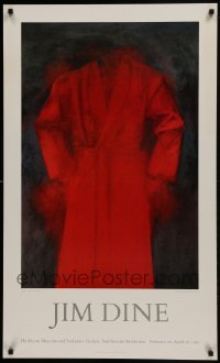 2z346 JIM DINE 24x40 museum/art exhibition 1985 Cardinal, cool art of red robe by the artist!