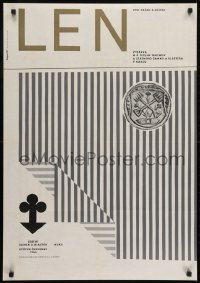 2z354 LEN 23x33 Czech museum/art exhibition 1966 art of lines and symbol by Wagner!