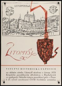 2z357 LITOMYSL 24x33 Czech museum/art exhibition 1970 city and its coat-of-arms by Tamchyna!