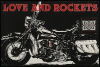 2z274 LOVE & ROCKETS 20x30 music poster 1989 cool artwork of Harley Davidson motorcycle!