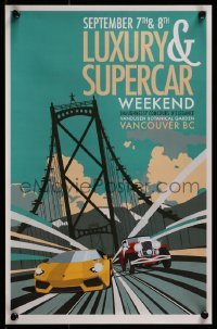 2z744 LUXURY & SUPERCAR WEEKEND 11x17 Canadian special poster 2013 Ford Model A, Lions Gate Bridge!