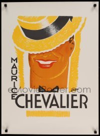 2z094 MAURICE CHEVALIER 22x30 art print 1936 trademark hat & smile by Charles Kiffer!